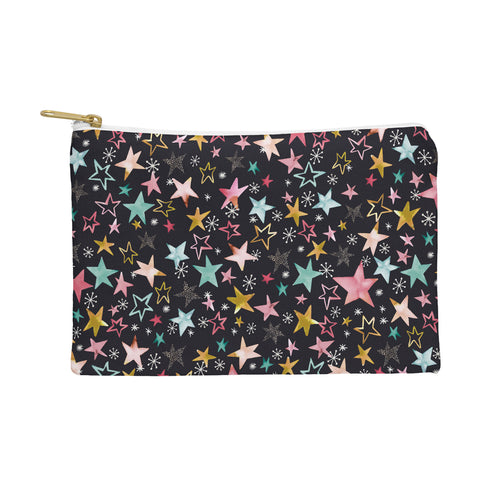 Ninola Design Winter stars modern holiday Pouch
