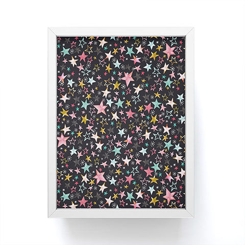 Ninola Design Winter stars modern holiday Framed Mini Art Print