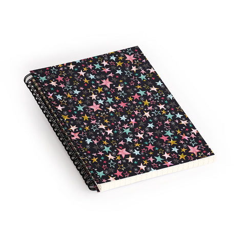 Ninola Design Winter stars modern holiday Spiral Notebook