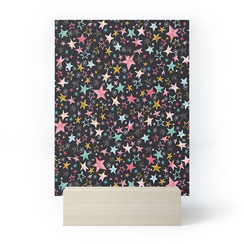 Ninola Design Winter stars modern holiday Mini Art Print
