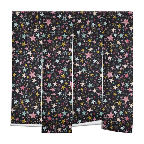 Ninola Design Winter stars modern holiday Wall Mural