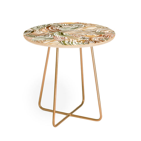 Ninola Design Wood pieces Rustic gold Round Side Table