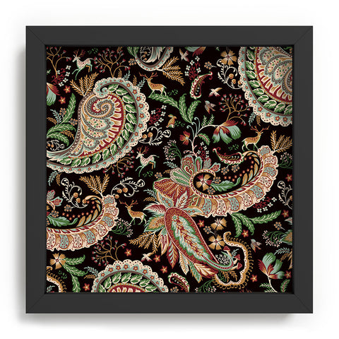 Ninola Design Woodland Paisley Black Recessed Framing Square
