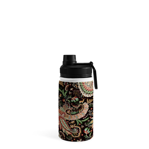 Ninola Design Woodland Paisley Black Water Bottle