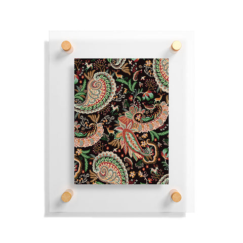 Ninola Design Woodland Paisley Black Floating Acrylic Print