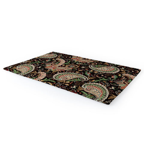Ninola Design Woodland Paisley Black Area Rug