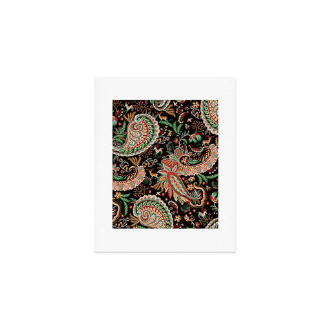 Ninola Design Woodland Paisley Black Art Print