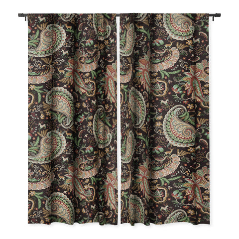 Ninola Design Woodland Paisley Black Blackout Non Repeat