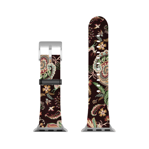 Ninola Design Woodland Paisley Black Apple Watch Band