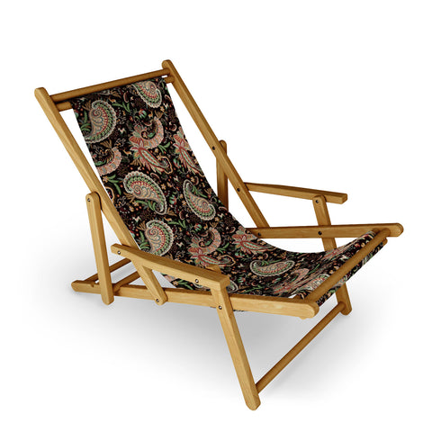 Ninola Design Woodland Paisley Black Sling Chair