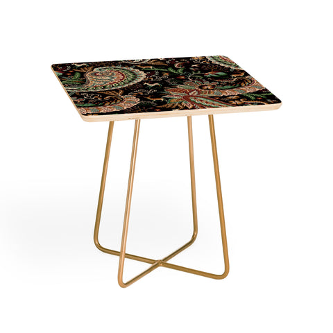 Ninola Design Woodland Paisley Black Side Table