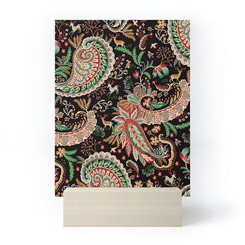 Ninola Design Woodland Paisley Black Mini Art Print