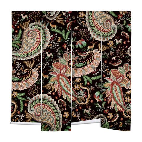 Ninola Design Woodland Paisley Black Wall Mural