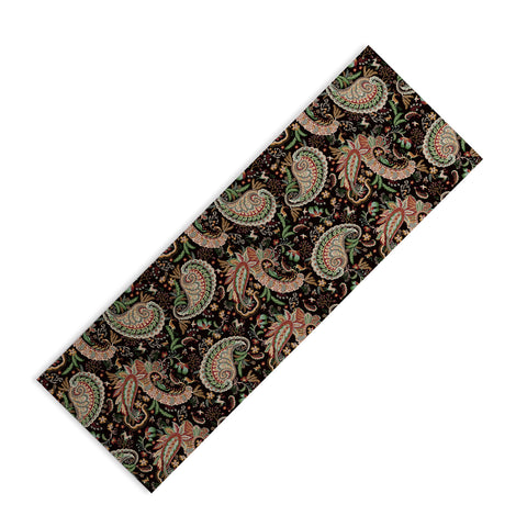 Ninola Design Woodland Paisley Black Yoga Mat