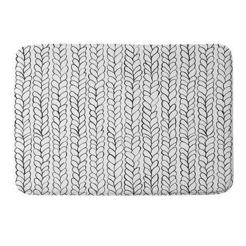 Ninola Design Wool Braids Drawing Memory Foam Bath Mat