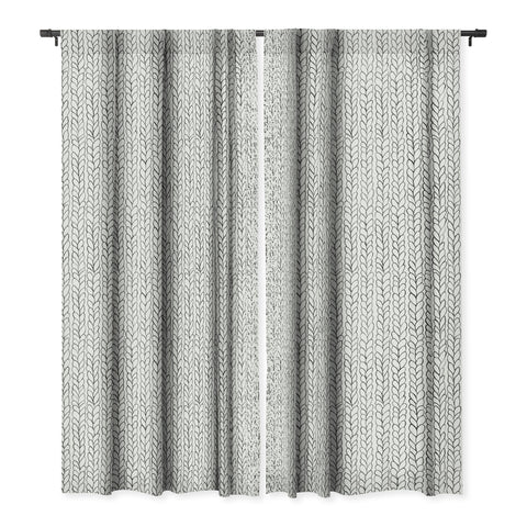 Ninola Design Wool Braids Drawing Blackout Window Curtain