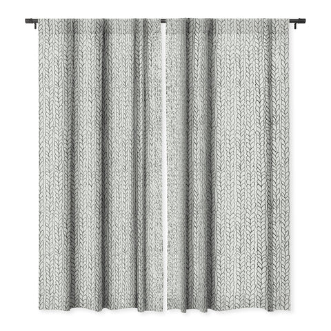 Ninola Design Wool Braids Drawing Blackout Window Curtain