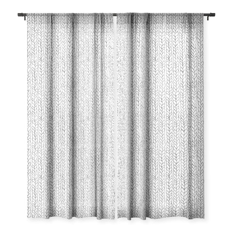 Ninola Design Wool Braids Drawing Sheer Window Curtain