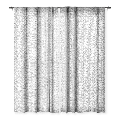 Ninola Design Wool Braids Drawing Sheer Window Curtain