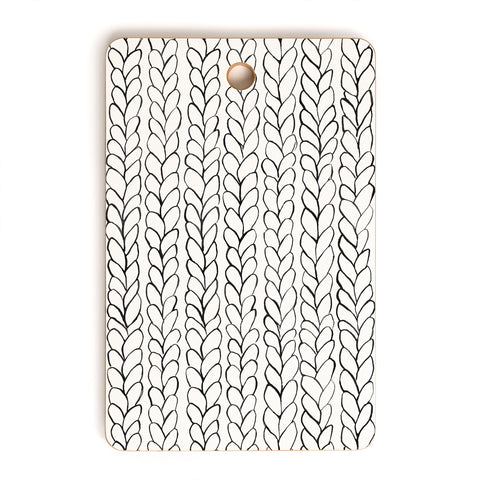 Ninola Design Wool Braids Drawing Cutting Board Rectangle