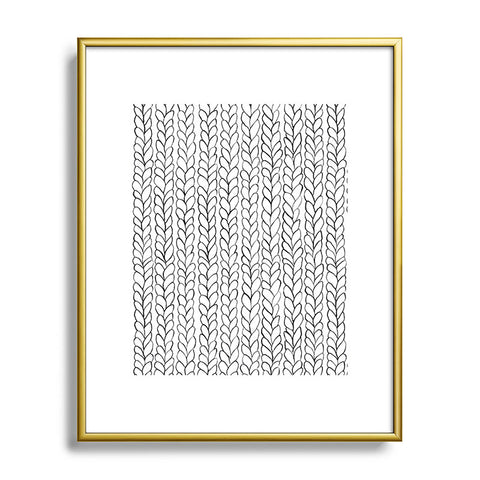 Ninola Design Wool Braids Drawing Metal Framed Art Print
