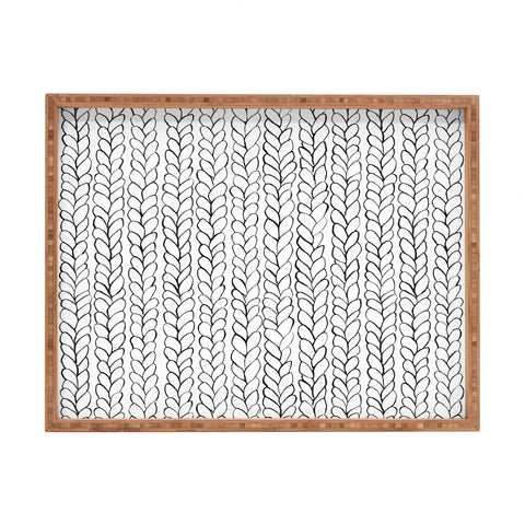 Ninola Design Wool Braids Drawing Rectangular Tray