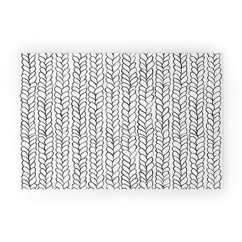 Ninola Design Wool Braids Drawing Welcome Mat
