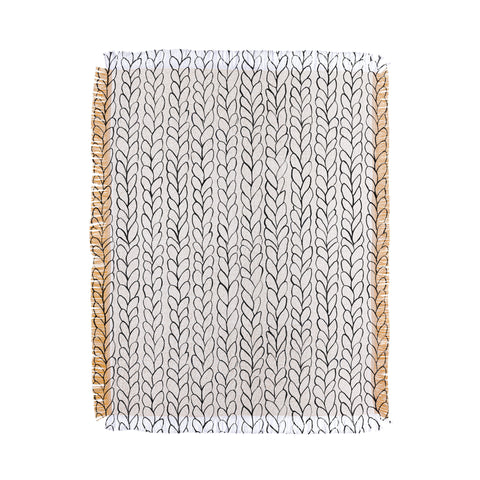 Ninola Design Wool Braids Drawing Throw Blanket