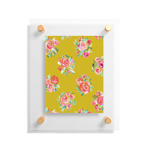 Ninola Design Yellow and pink sweet roses bouquets Floating Acrylic Print