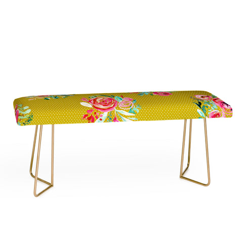 Ninola Design Yellow and pink sweet roses bouquets Bench