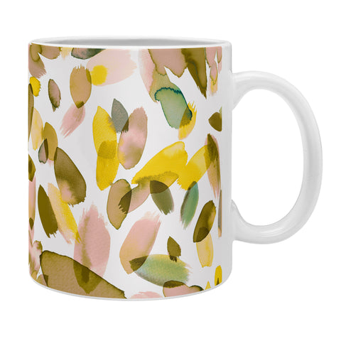 Ninola Design Yellow flower petals abstract stains Coffee Mug