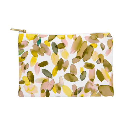 Ninola Design Yellow flower petals abstract stains Pouch