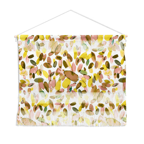 Ninola Design Yellow flower petals abstract stains Wall Hanging Landscape