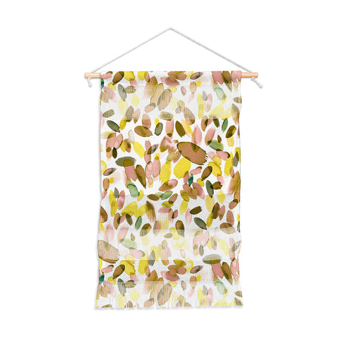 Ninola Design Yellow flower petals abstract stains Wall Hanging Portrait