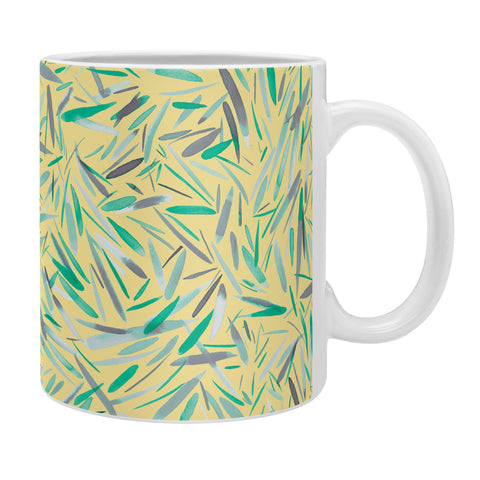 Ninola Design Yellow spring rain stripes abstract Coffee Mug