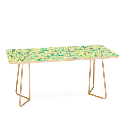 Ninola Design Yellow spring rain stripes abstract Coffee Table