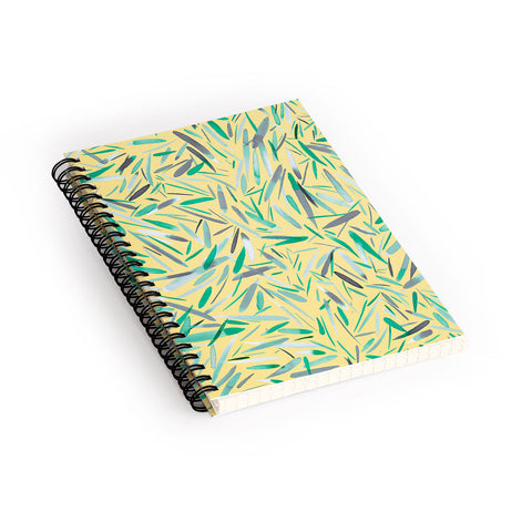 Ninola Design Yellow spring rain stripes abstract Spiral Notebook