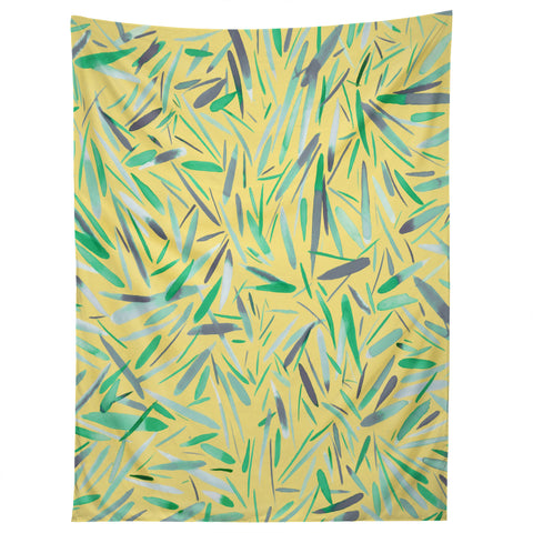 Ninola Design Yellow spring rain stripes abstract Tapestry