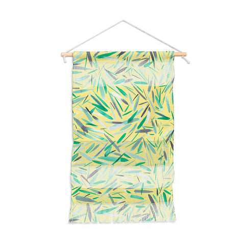 Ninola Design Yellow spring rain stripes abstract Wall Hanging Portrait
