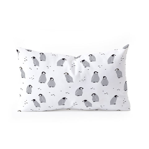 Noristudio Baby Emperor Penguins Oblong Throw Pillow