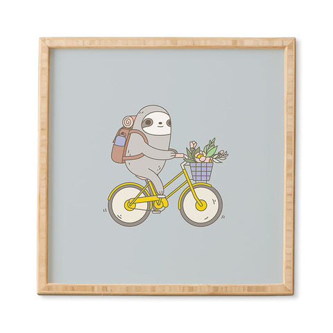 Noristudio Biking Sloth Framed Wall Art