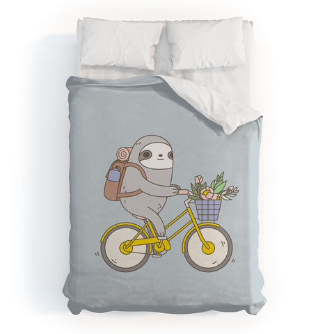 Noristudio Biking Sloth Duvet Cover