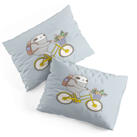 Noristudio Biking Sloth Pillow Shams