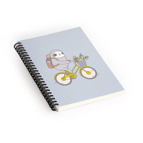 Noristudio Biking Sloth Spiral Notebook