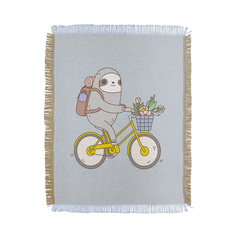 Noristudio Biking Sloth Throw Blanket