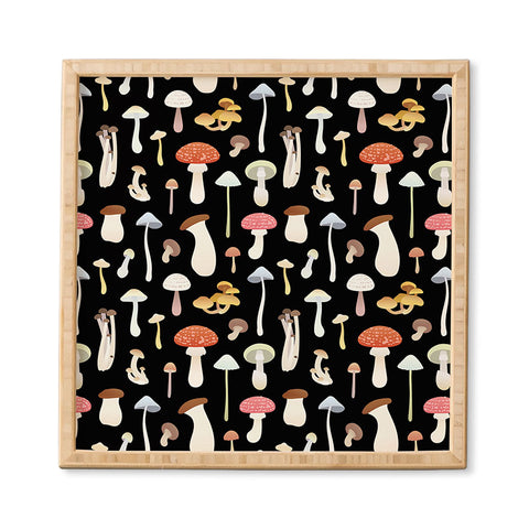Noristudio Dreamy Mushrooms Pattern Framed Wall Art