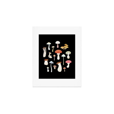 Noristudio Dreamy Mushrooms Pattern Art Print