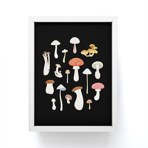 Noristudio Dreamy Mushrooms Pattern Framed Mini Art Print