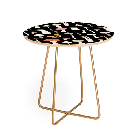Noristudio Dreamy Mushrooms Pattern Round Side Table