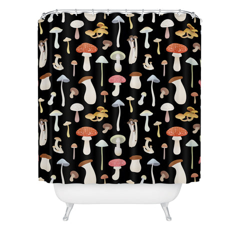 Noristudio Dreamy Mushrooms Pattern Shower Curtain